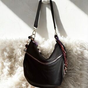 North Moor Coskata Black Leather Sling Bag